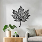 Wall deco Flowy black metal 40x0.15x40cm - Image 2