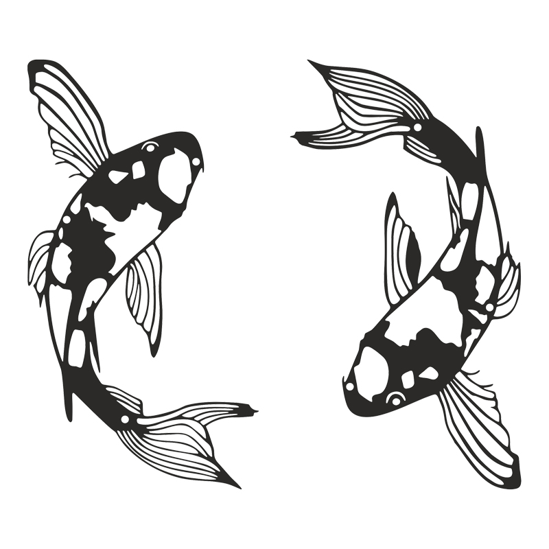 120-000634 Wall deco Set of 2 pieces Konda black metal 17x0.15x32cm - Image 1