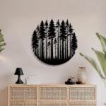 Wall deco Foren black metal D50x0.15cm - Image 2