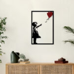 Wall deco Balezo black metal 35x0.15x50cm - Image 2