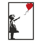 Wall deco Balezo black metal 35x0.15x50cm