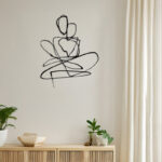 Wall deco Emensa black metal 40x0.15x50cm - Image 2