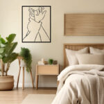 Wall deco Handia black metal 40x0.15x50cm - Image 2