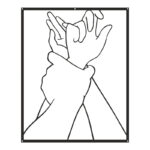 Wall deco Handia black metal 40x0.15x50cm