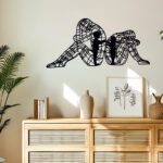 Wall deco Innero black metal 50x0.15x25cm - Image 2