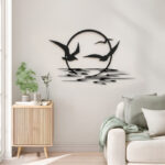 Wall deco Sunsy black metal 40x0.15x60cm - Image 2