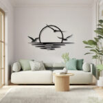 Wall deco Kenfio black metal 60x0.15x40cm - Image 2