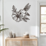 Wall deco Folou black metal 60x0.15x60cm - Image 2