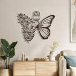 Wall deco Terfia black metal 60x0.15x60cm - Image 2