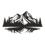 Wall deco Mirolo black metal 70x0.15x50cm