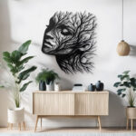 Wall deco Solfy black metal 80x0.15x80cm - Image 2