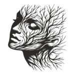 Wall deco Solfy black metal 80x0.15x80cm