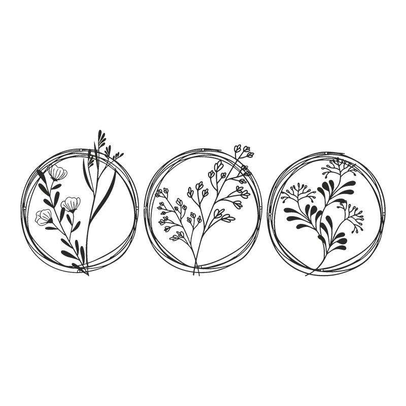 120-000658 Wall deco Fremio set of 3 pieces black metal D80x0.15cm - Image 1