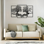 Wall deco Connecto set of 3 pieces black metal - Image 2