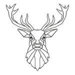 Wall deco Stagio black metal 40x0.15x40cm