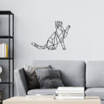 Wall deco Cathy black metal 40x0.15x40cm - Image 2