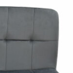 Bar stool Remina folding gray velvet-black metal 45x53x112cm - Image 6