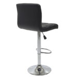 Bar stool Remina folding black pu-metal chrome 45x53x112cm - Image 2