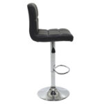 Bar stool Remina folding black pu-metal chrome 45x53x112cm - Image 3