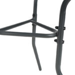 Semi-circled table Bion glass-metal in dark grey color 70x40x65cm - Image 6