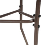 Semi-circled table Bion glass-metal in brown color 70x40x65cm - Image 6