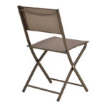 Foldable chair Jeve anthracite metal champagne textilene 46x51x81cm - Image 3