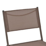 Foldable chair Jeve anthracite metal champagne textilene 46x51x81cm - Image 6