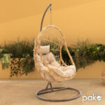 Lacie swing hanging metal brown-pe natural- beige pillow - Image 2