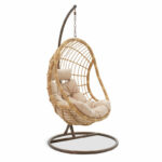 Lacie swing hanging metal brown-pe natural- beige pillow