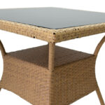 Laura table metal-pe rattan natural 80x80x75cm - Image 3