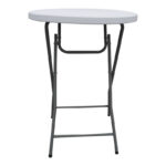 Event catering bar table folding white D81x110cm