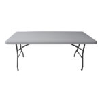 Folding catering-conference table Preventa one-piece surface white 180x74x74cm