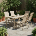 Armchair Candor champagne metal and textilene 51.5x63.5x107cm - Image 2