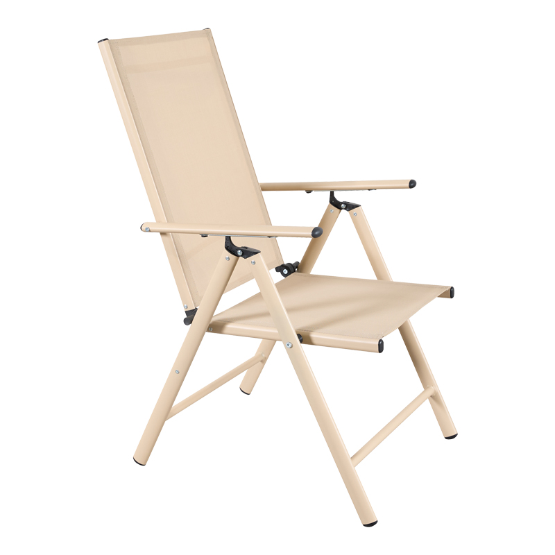 152-000104 Armchair Candor champagne metal and textilene 51.5x63.5x107cm - Image 1