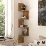 Wall shelf Belinda in sonoma color 22x22x117.2cm - Image 2