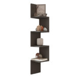 Wall shelf Belinda in anthracite color 22x22x117.2cm
