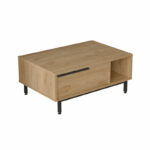 Coffee table Frixton melamine natural-black 90x60x37.5cm