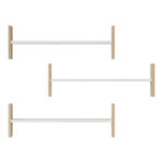 Wall shelf Mento white with oak color 75.6x14.5x23.6cm - Image 3