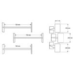 Wall shelf Mento white with oak color 75.6x14.5x23.6cm - Image 4