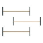 Wall shelf Mento oak with anthracite color 75.6x14.5x23.6cm - Image 3