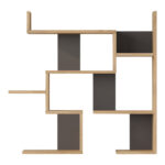 Wall shelf Maze oak with anthracite color 93.3x14.5x90cm - Image 3