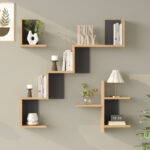 Wall shelf Verso oak with anthracite color 99.4x14.5x103cm - Image 2