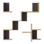 Wall shelf Verso oak with anthracite color 99.4x14.5x103cm - Image 3