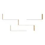 Wall shelf Flear white with oak color 179x14.5x76,2cm - Image 3