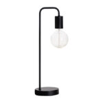 Table lamp Klio black metal 15x12.5x45cm