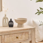 Decorative bowl Lorvion ceramic beige D22x14cm - Image 2