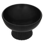 Decorative bowl Lorvion ceramic black D22x14cm