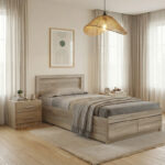 Olympus Sonoma Bedroom Set with Bed 120x200cm Set of 3pcs