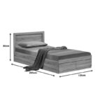 Olympus Sonoma Bedroom Set with Bed 120x200cm Set of 3pcs - Image 4