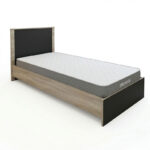 Bed with mattress Athos-Dreamer sonoma-anthracite 90x190cm - Image 2